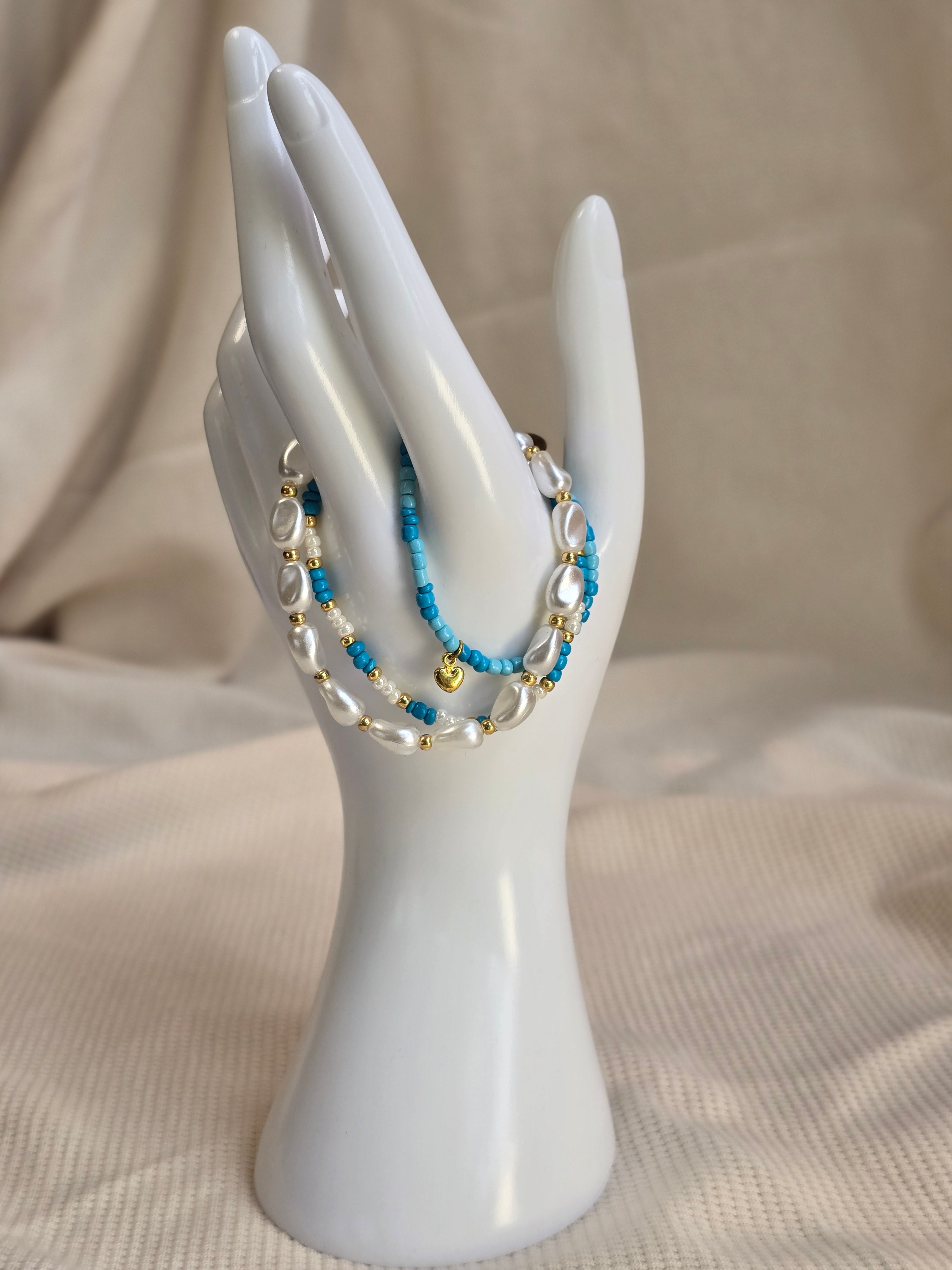 Blauw, armbandjes