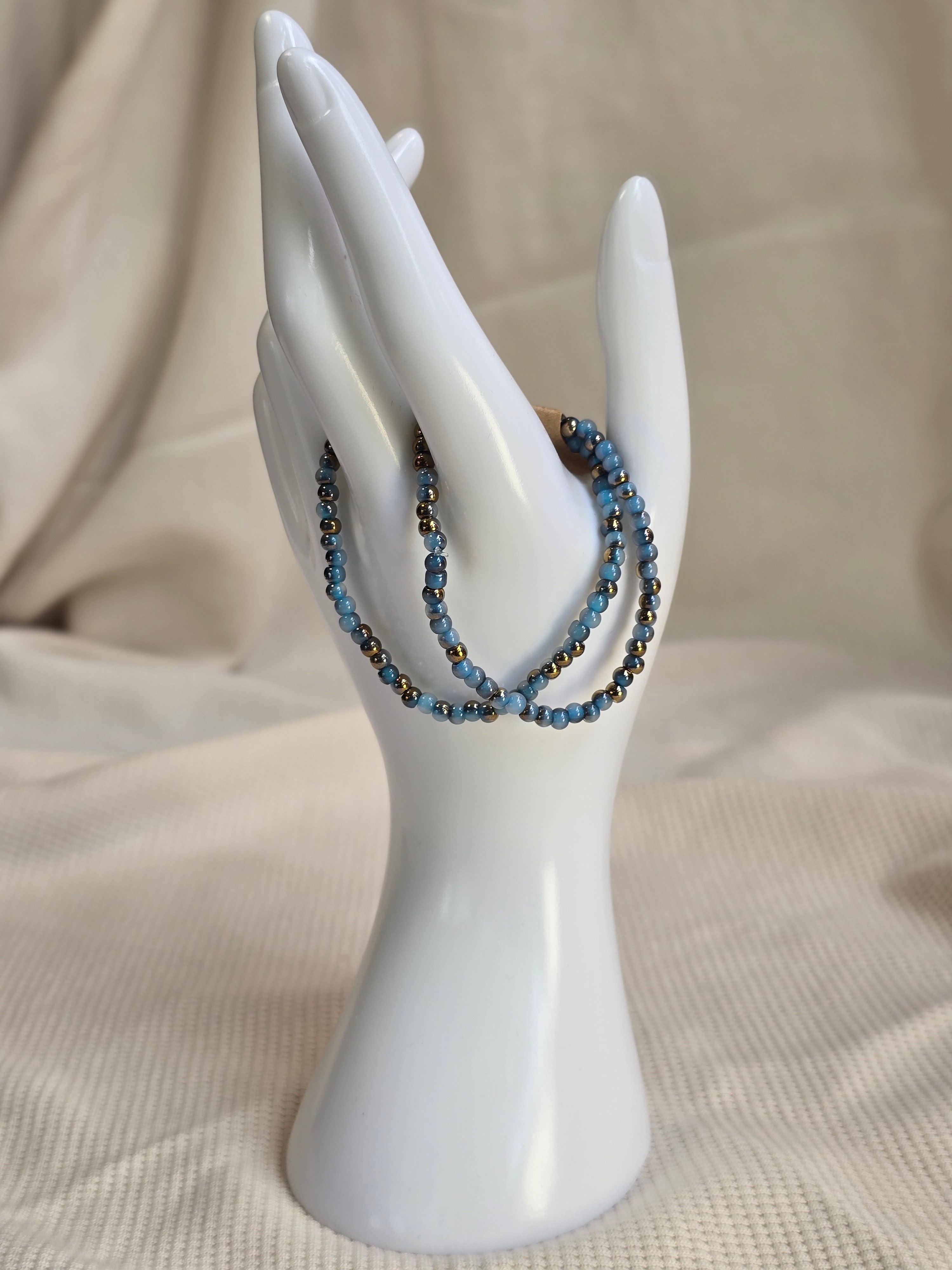 Blauw, armbandjes