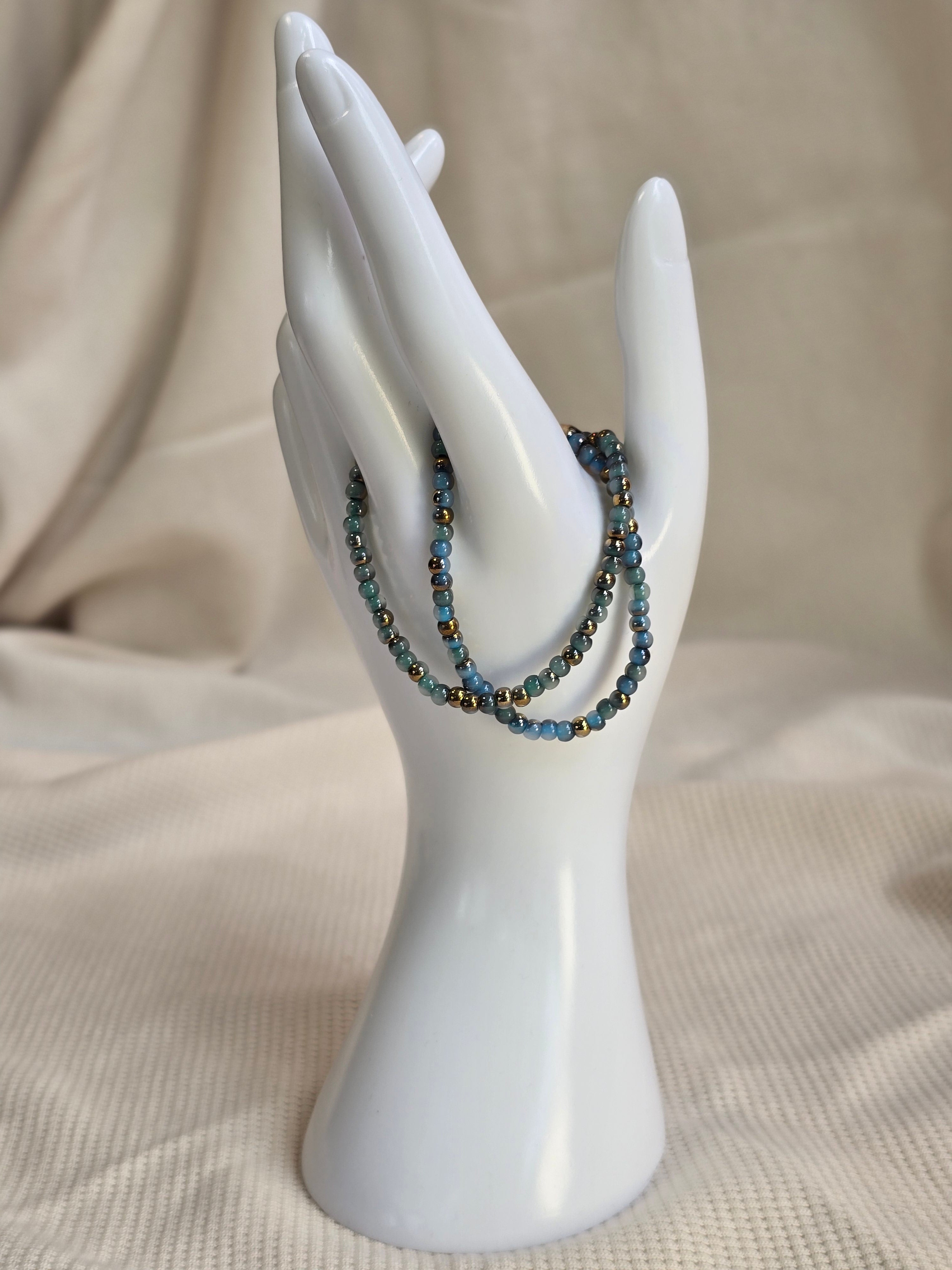 Blauw, armbandjes