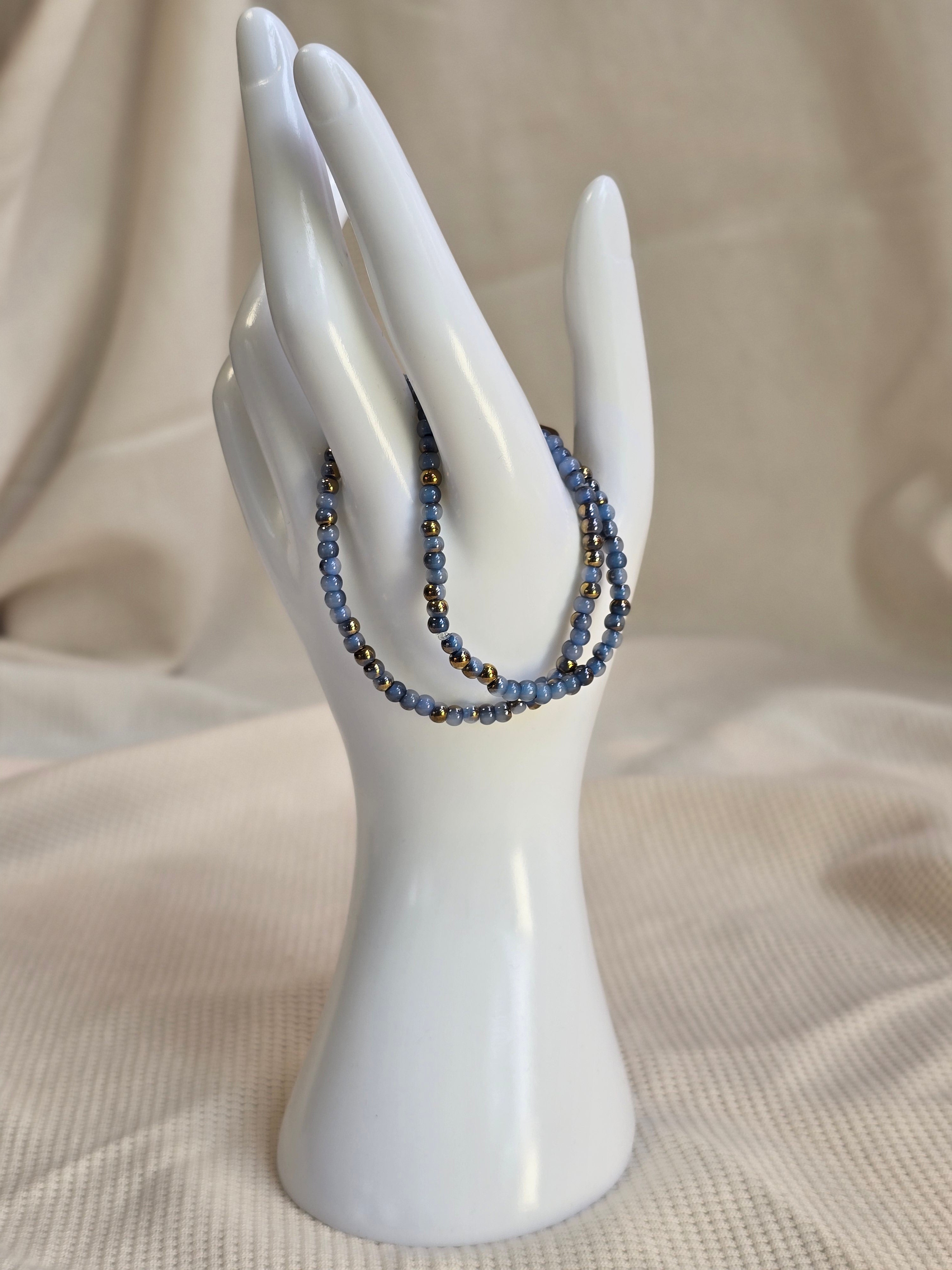 Blauw, armbandjes