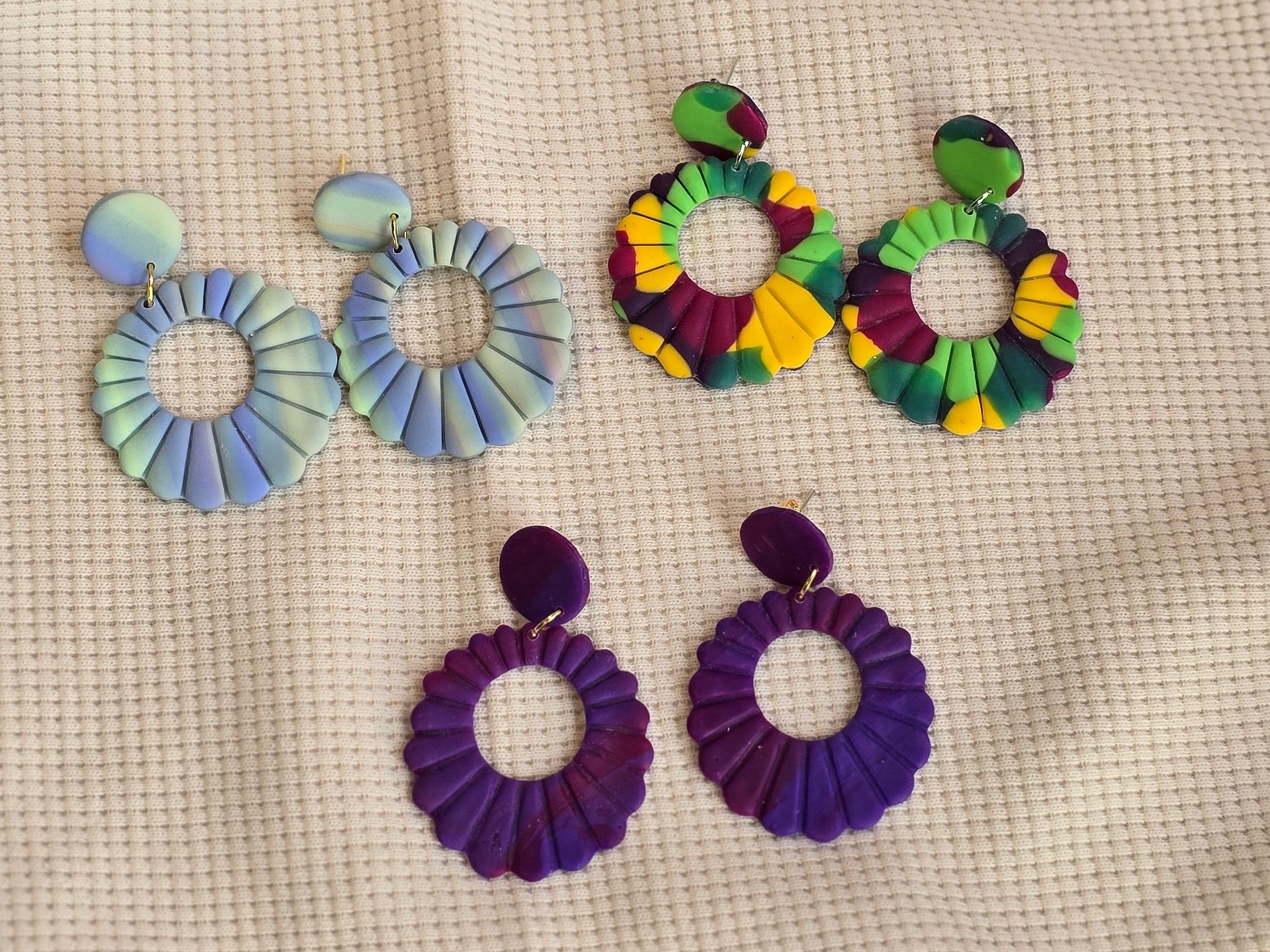 Ripple Ring, diverse kleuren oorbellen
