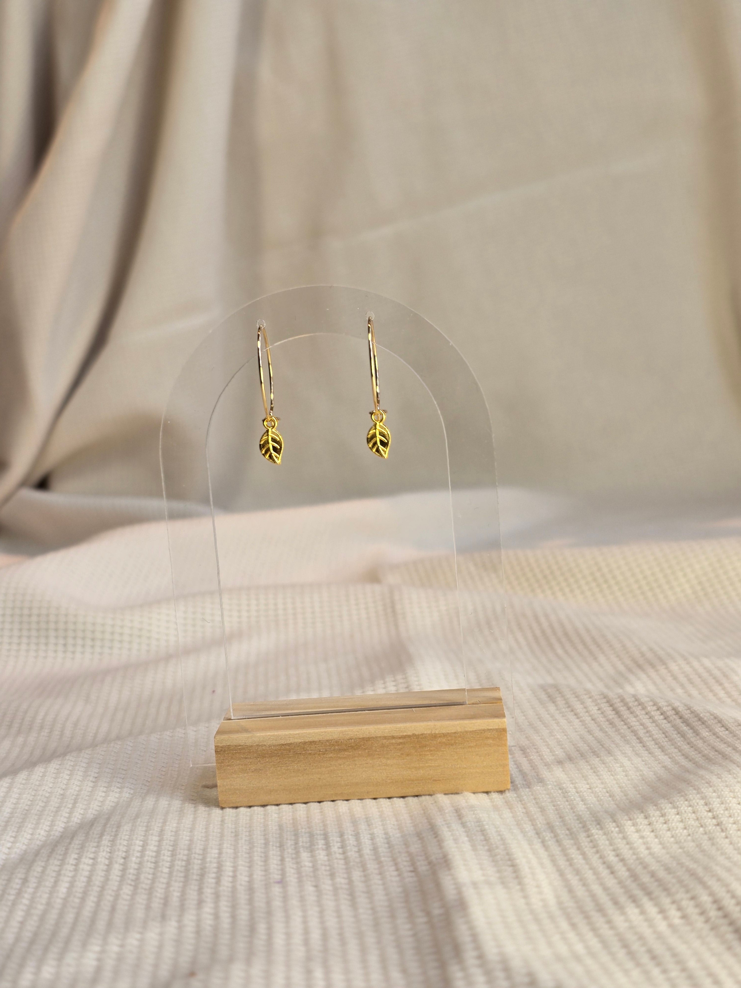 Charm Hoops RVS, goudtint