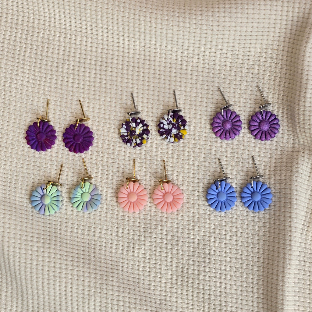 Daisy Drop, diverse kleuren oorbellen