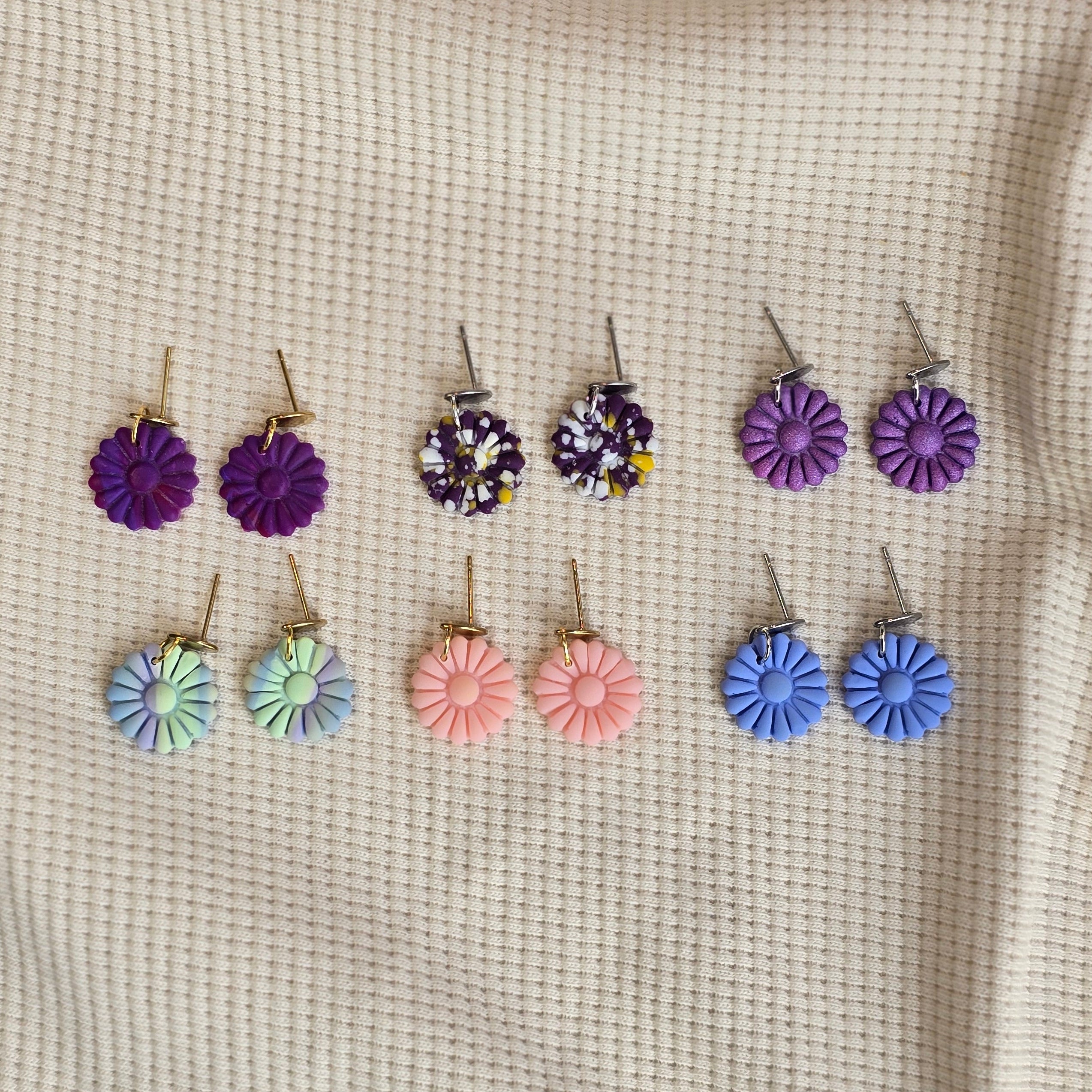 Daisy Drop, diverse kleuren oorbellen