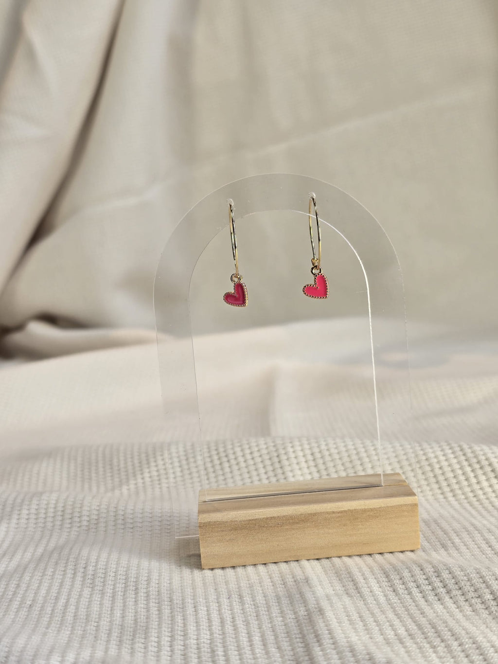 Charm Hoops RVS, goudtint