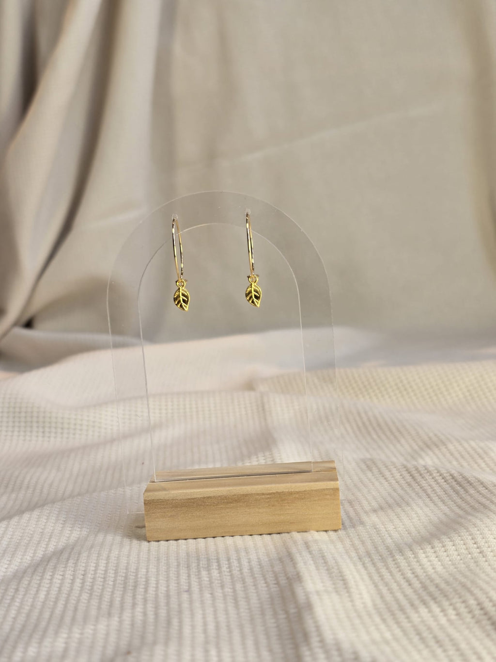 Charm Hoops RVS, goudtint