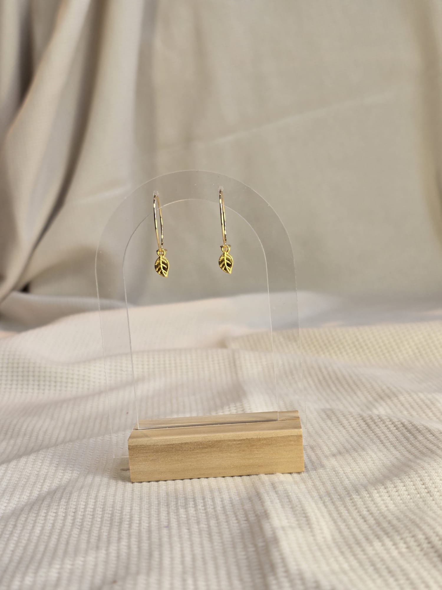 Charm Hoops RVS, goudtint