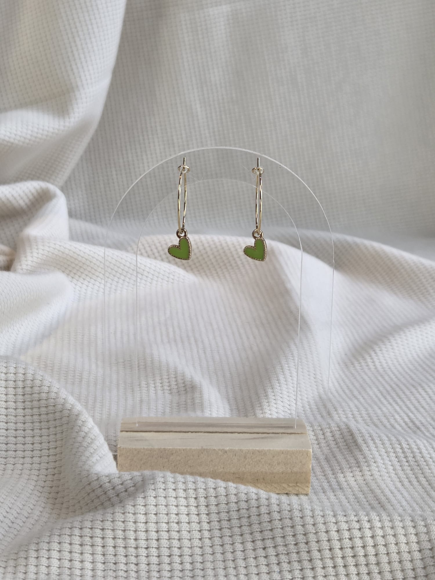 Charm Hoops RVS, goudtint