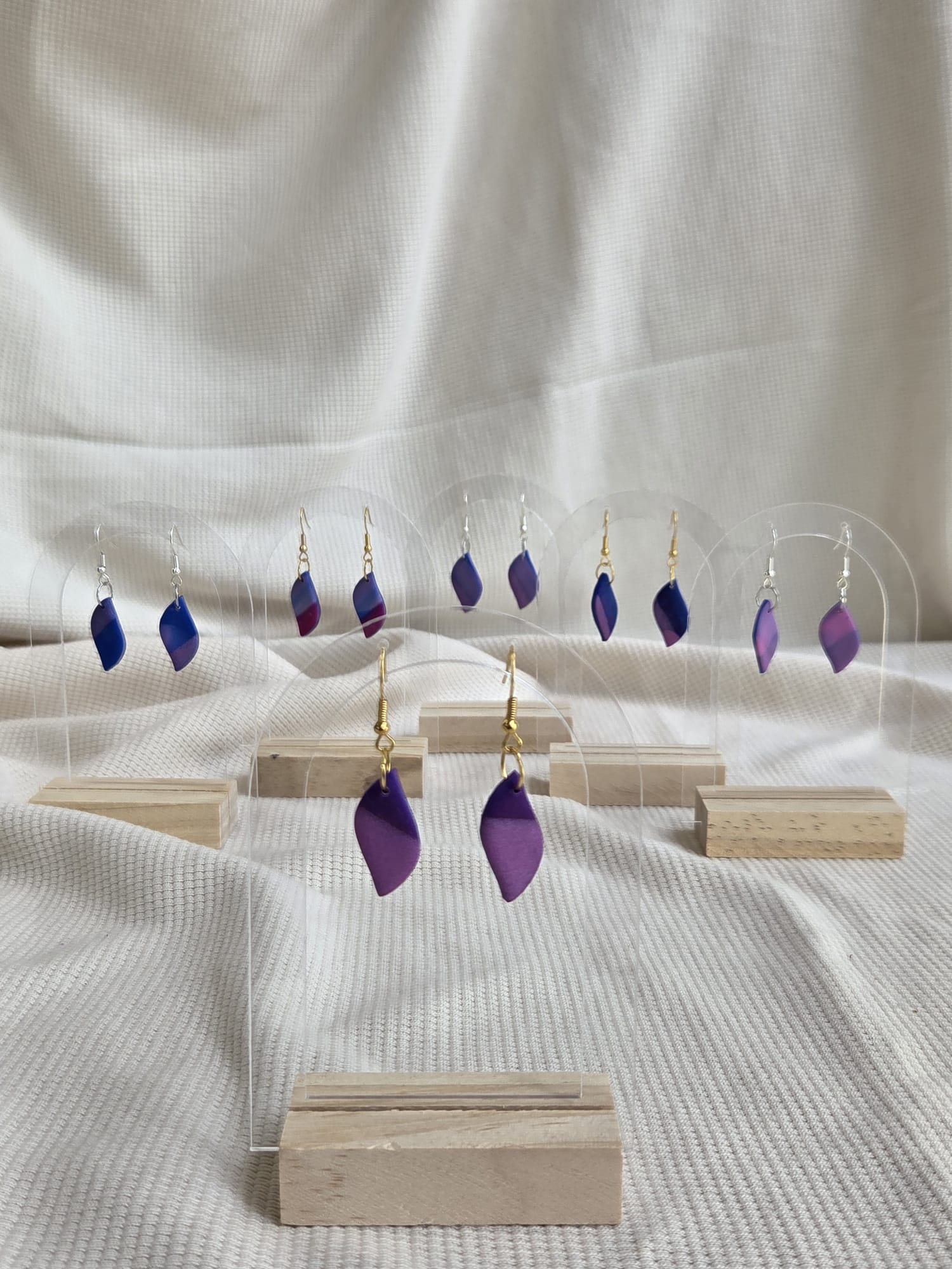 Leaf Dangle, oorbellen in diverse kleuren
