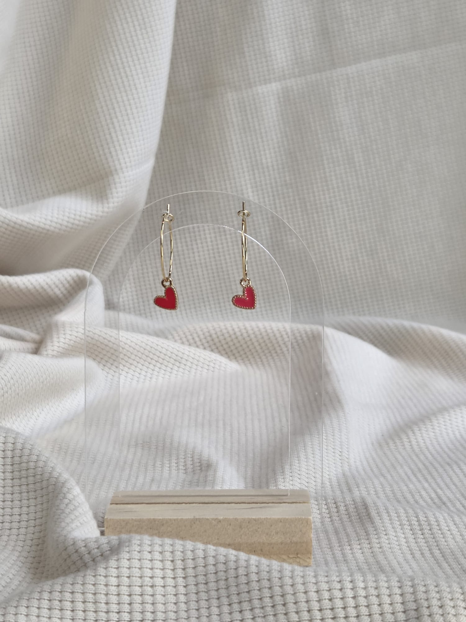 Charm Hoops RVS, goudtint