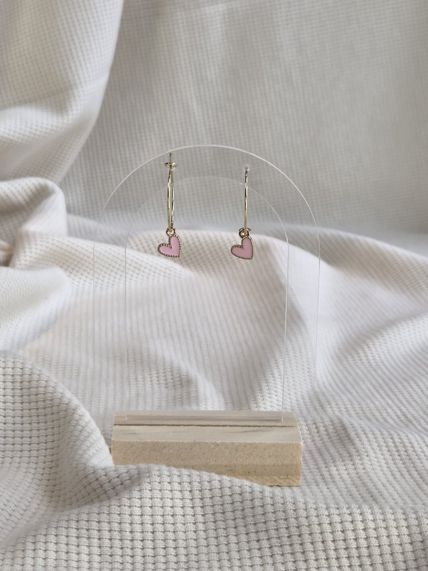 Charm Hoops RVS, goudtint