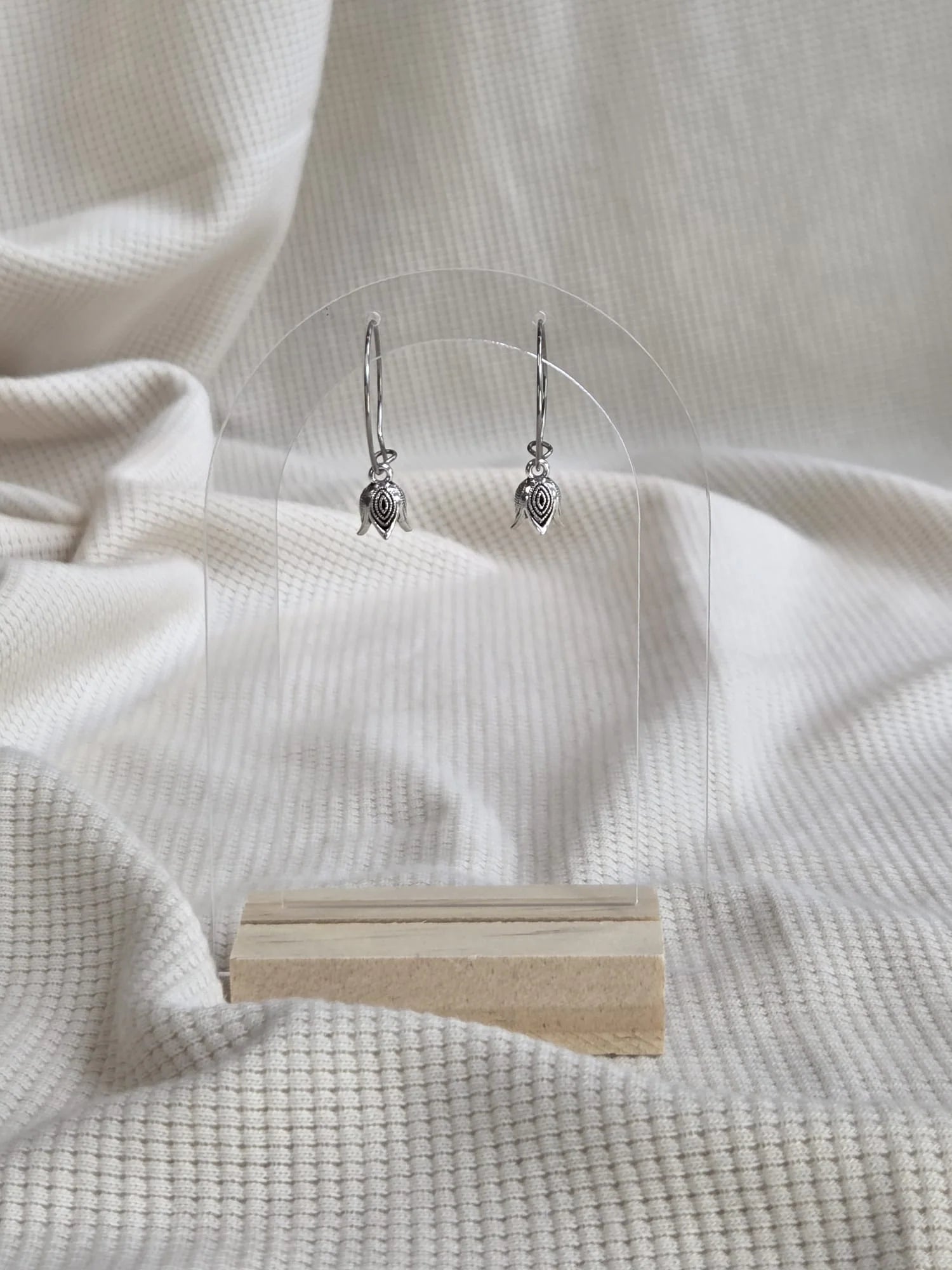 Boho Feather, Hoops Zilvertint