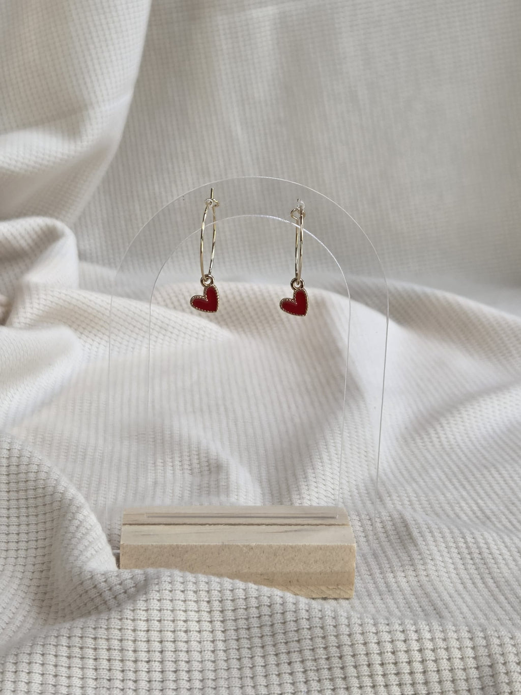 Charm Hoops RVS, goudtint