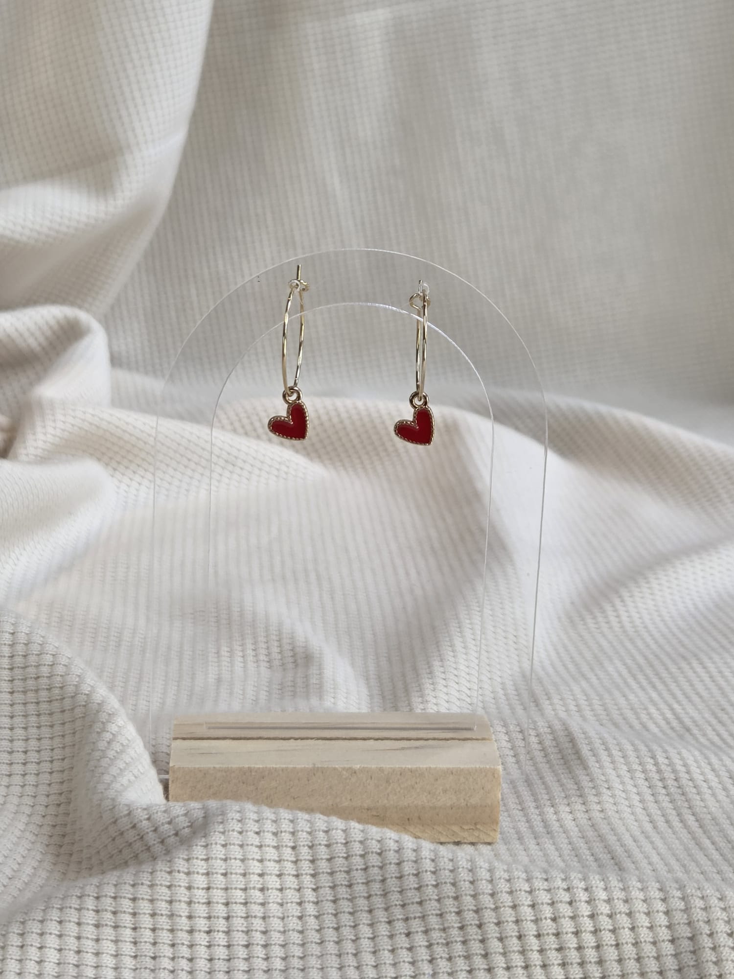 Charm Hoops RVS, goudtint