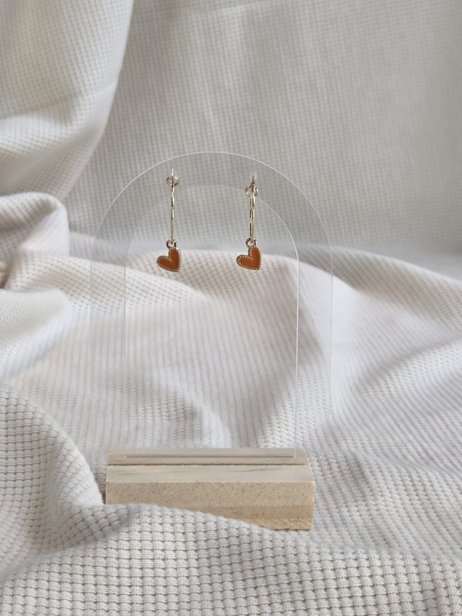Charm Hoops RVS, goudtint