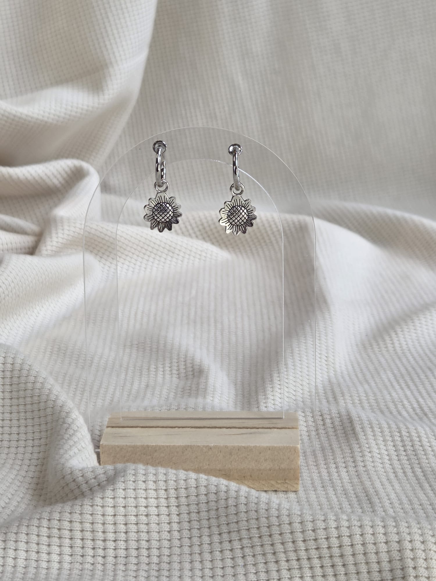 RVS zilvertint oorbellen, Clip-On met diverse hangers