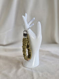Groen gestreept scrunchie telefoonkoord, -keycord en -sleutelhangers