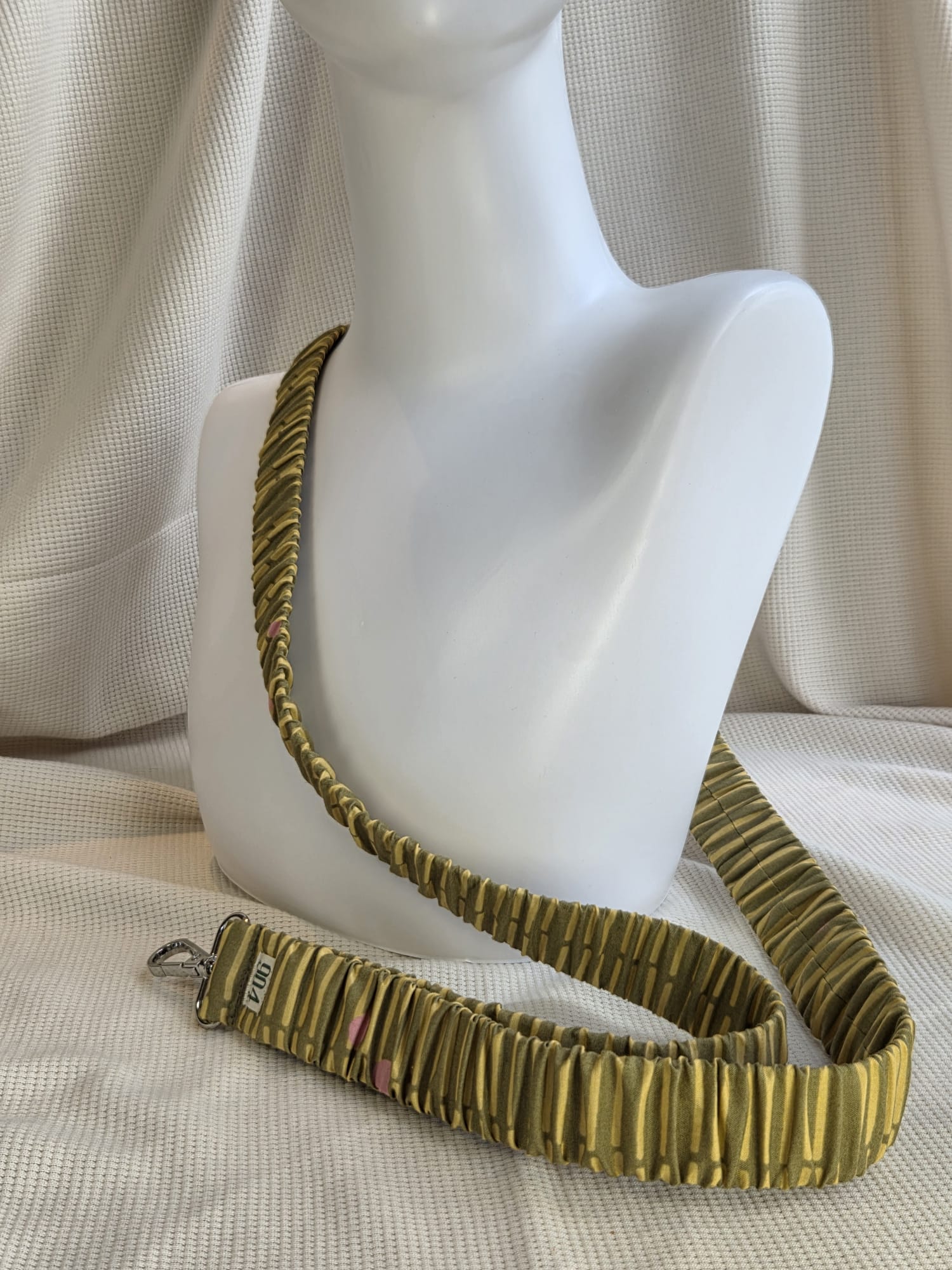 Groen gestreept scrunchie telefoonkoord, -keycord en -sleutelhangers