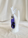 Paars met bloem keycord en sleutelhangers