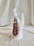 Roze bloemenprint scrunchie telefoonkoord, -keycord en -sleutelhangers