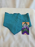Teal puntsjaaltje double gauze, drukknopen