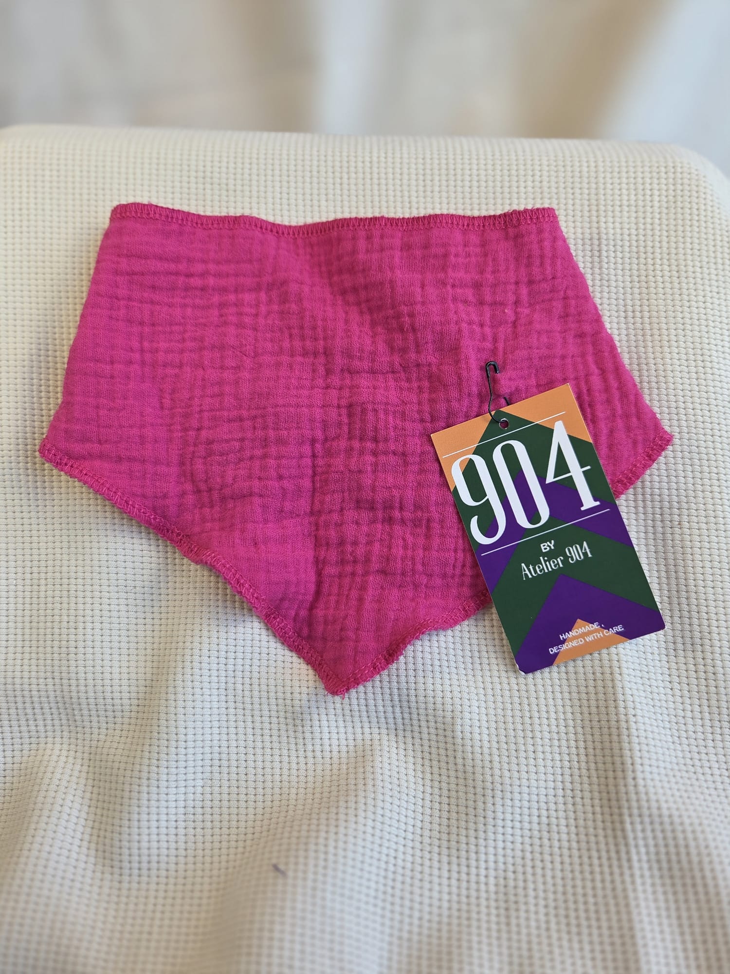 Roze puntsjaaltje double gauze, drukknopen
