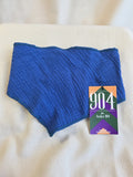 Blauw puntsjaaltje double gauze, drukknopen