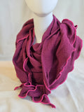 Bordeaux puntsjaal groot, double gauze