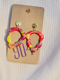 Swirl hangers groot, oorbellen