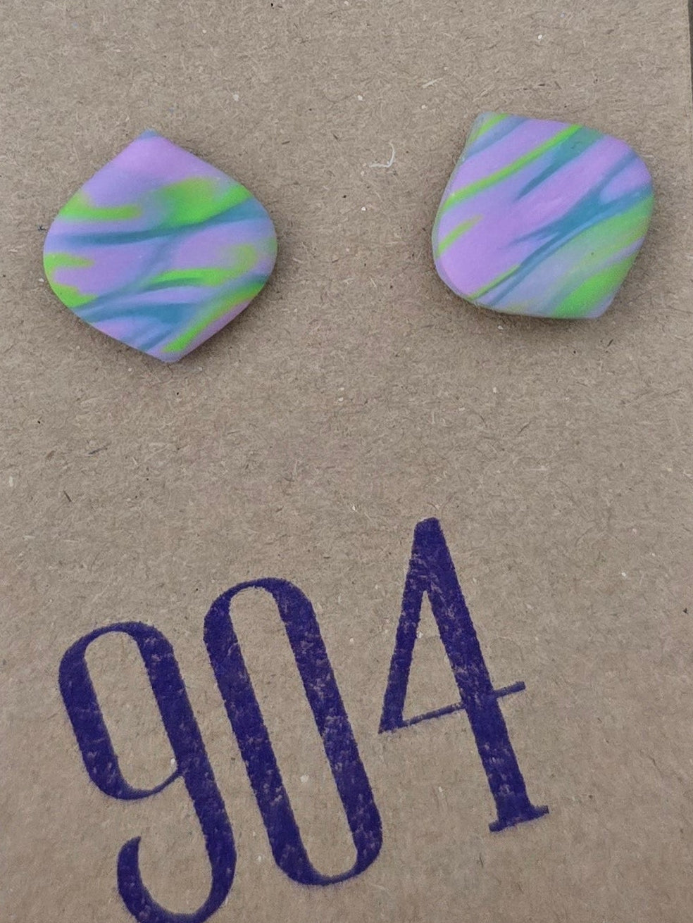 Pastel stud groot, oorbellen