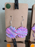 Pastel swirl bloem, oorbellen
