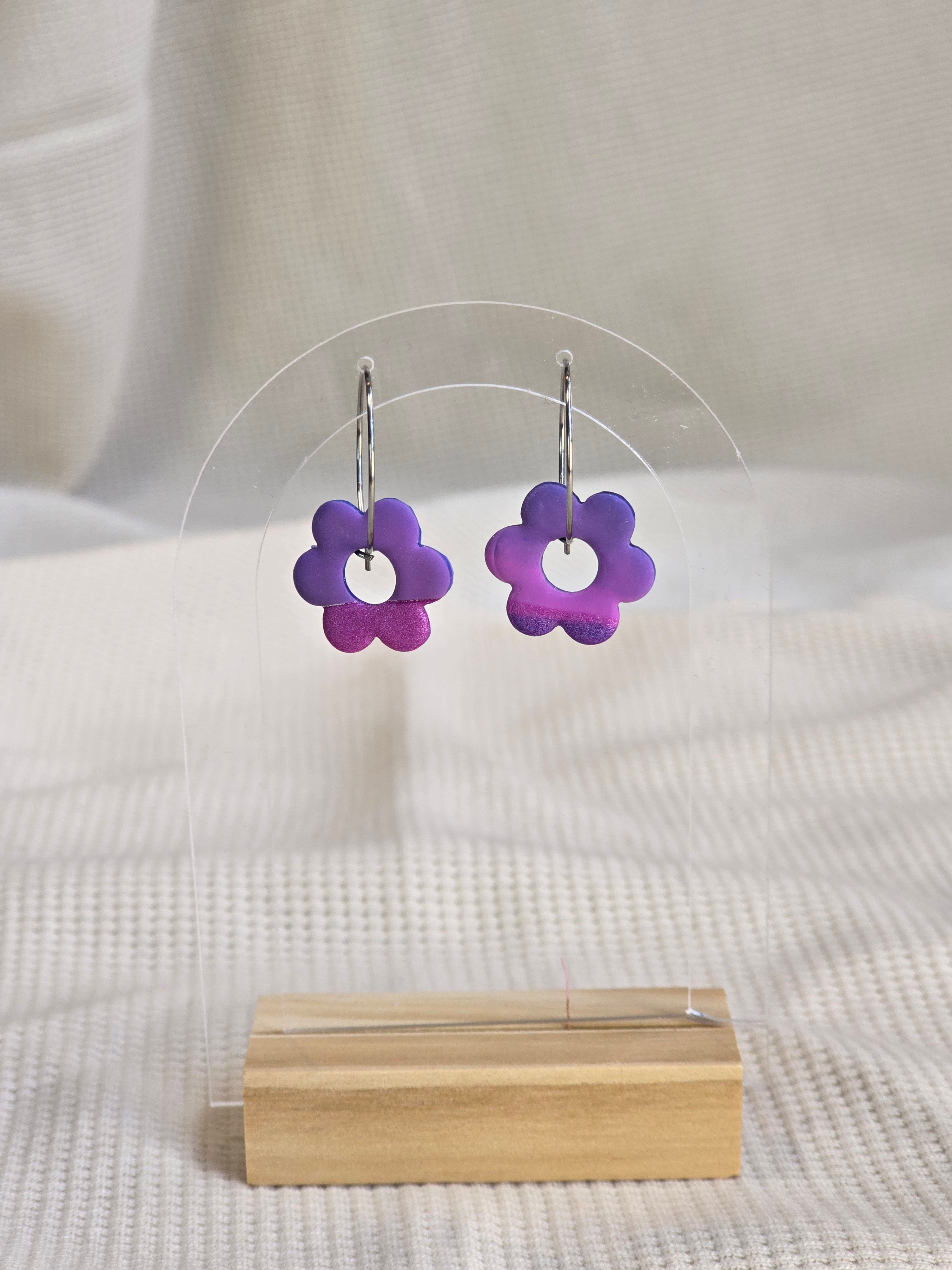 Flower Hoops, oorbellen in diverse kleuren