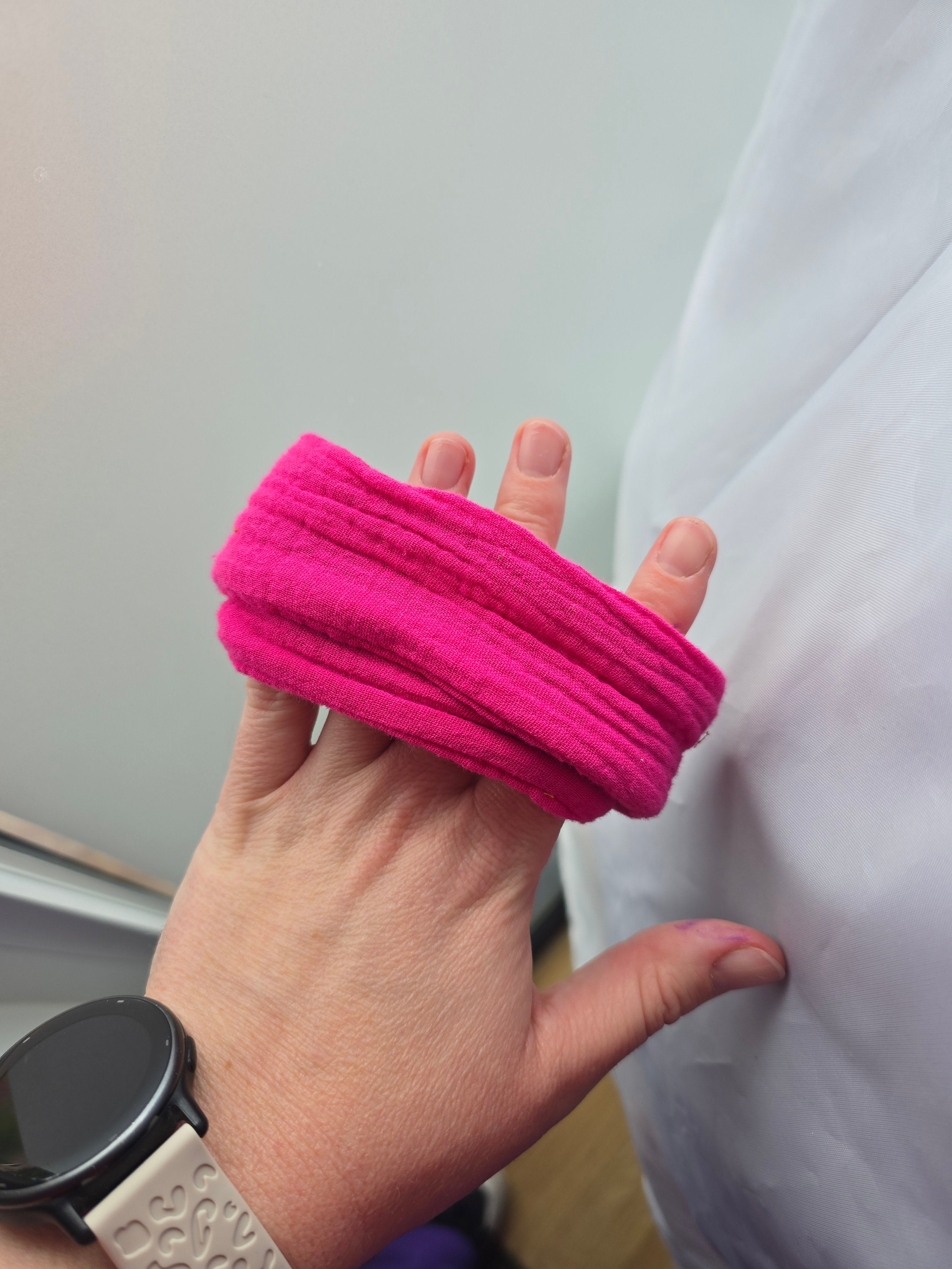 Haarband double gauze, effen