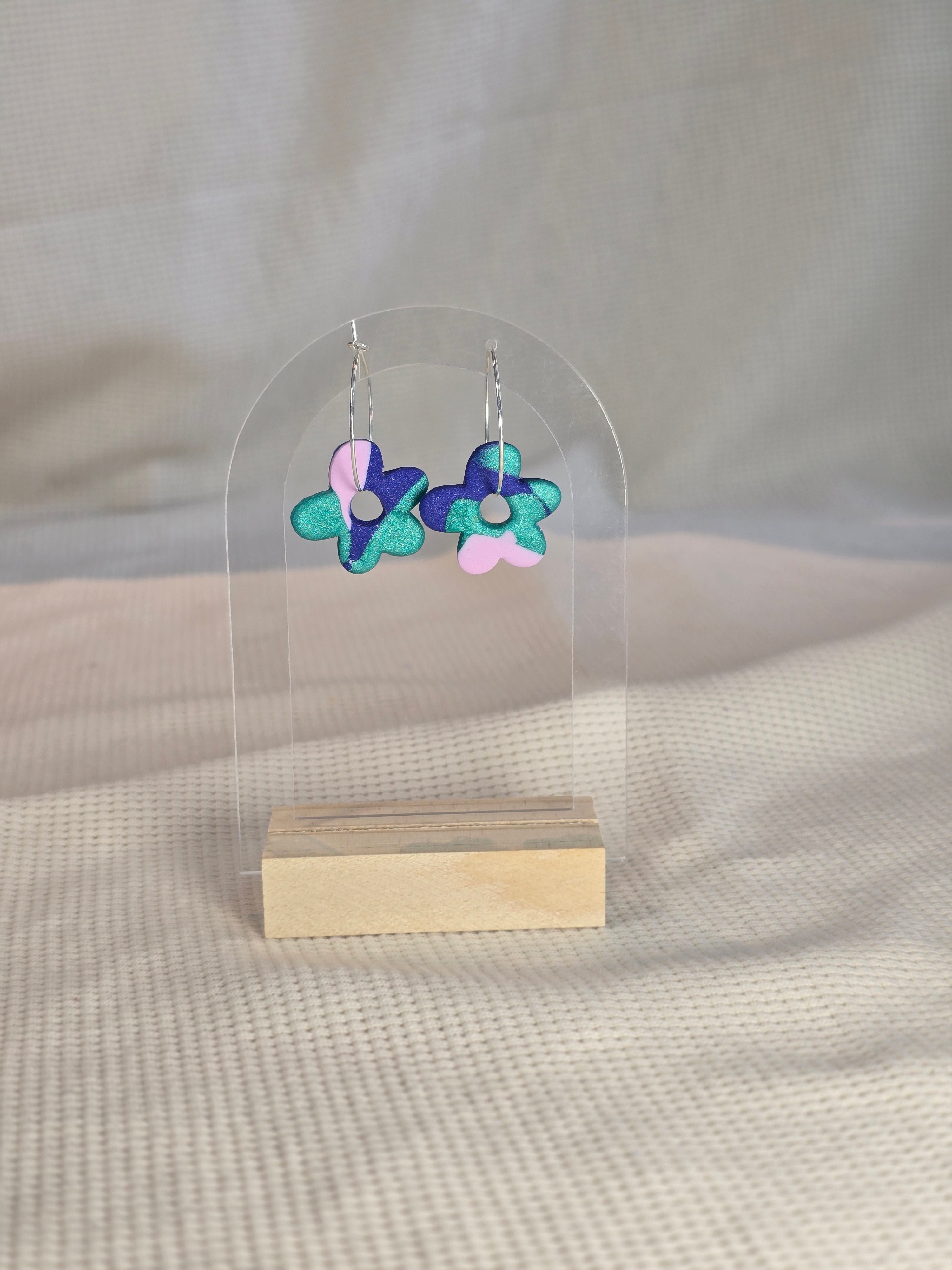 Flower Hoops Large, oorbellen in diverse kleuren