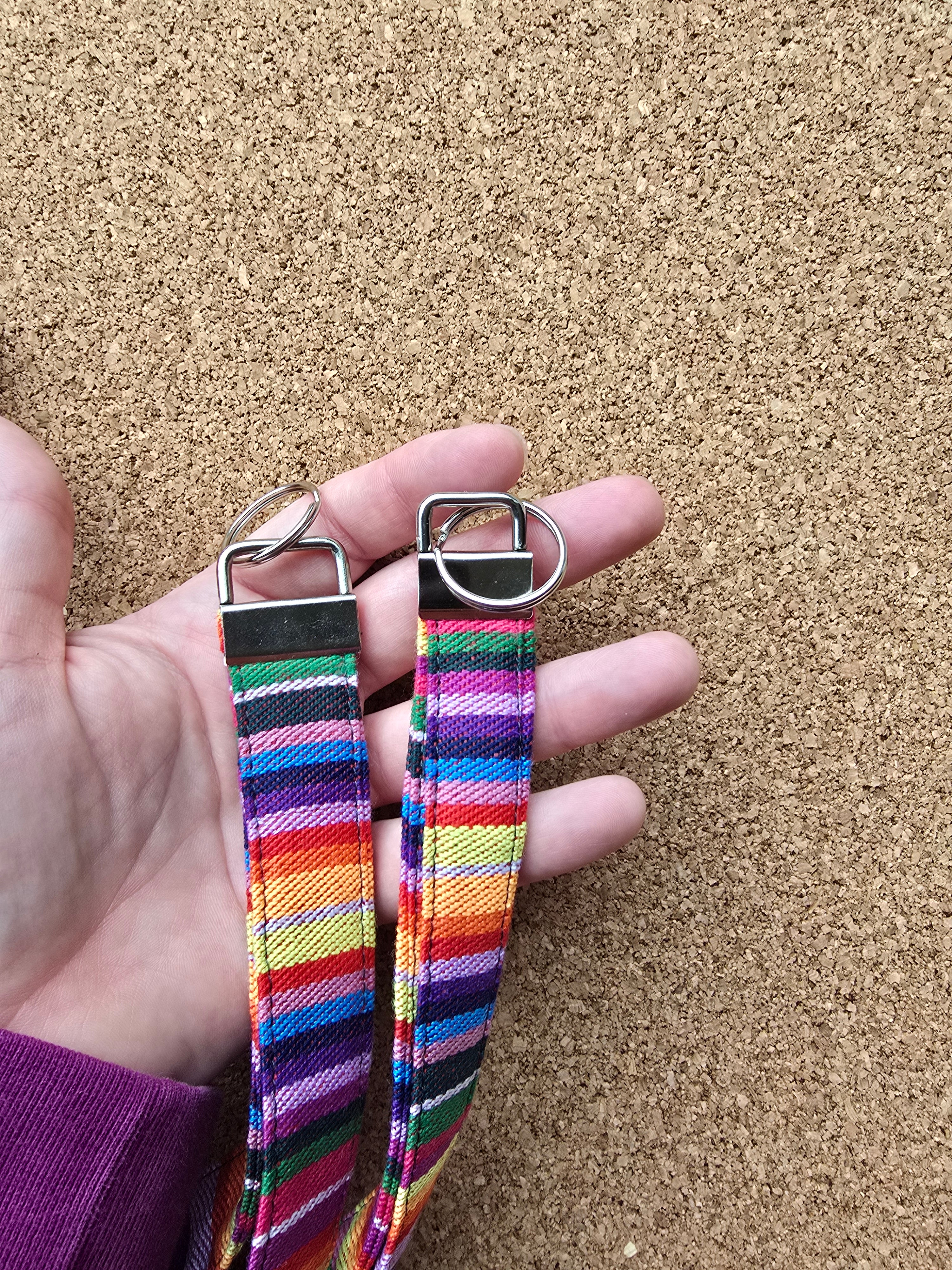 Regenboog telefoonkoord, -keycord en -sleutelhangers, verschillende opties