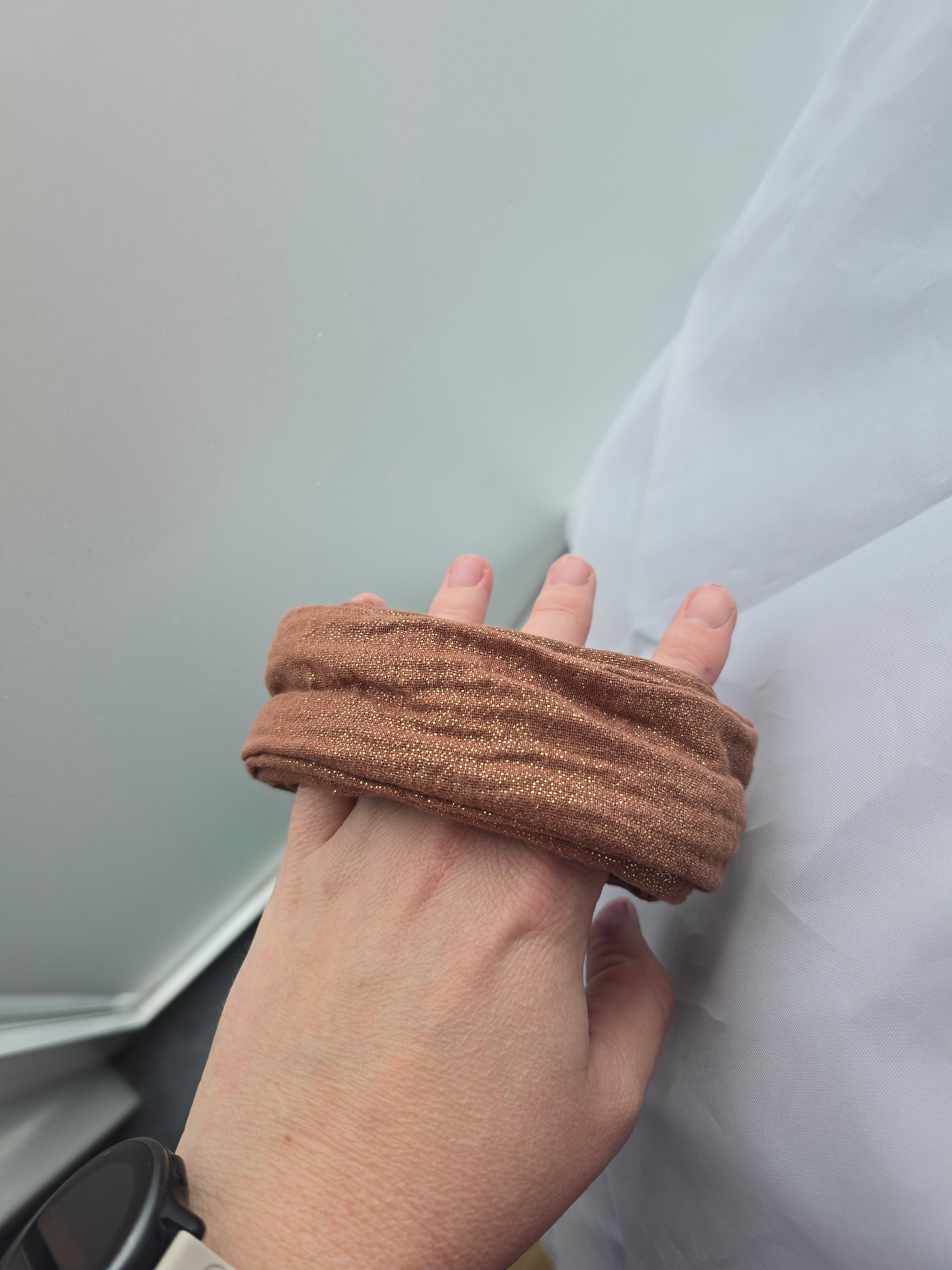 Haarband double gauze, effen