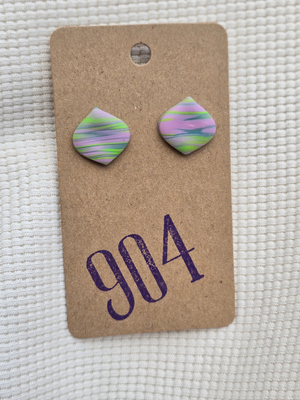 Pastel stud groot, oorbellen
