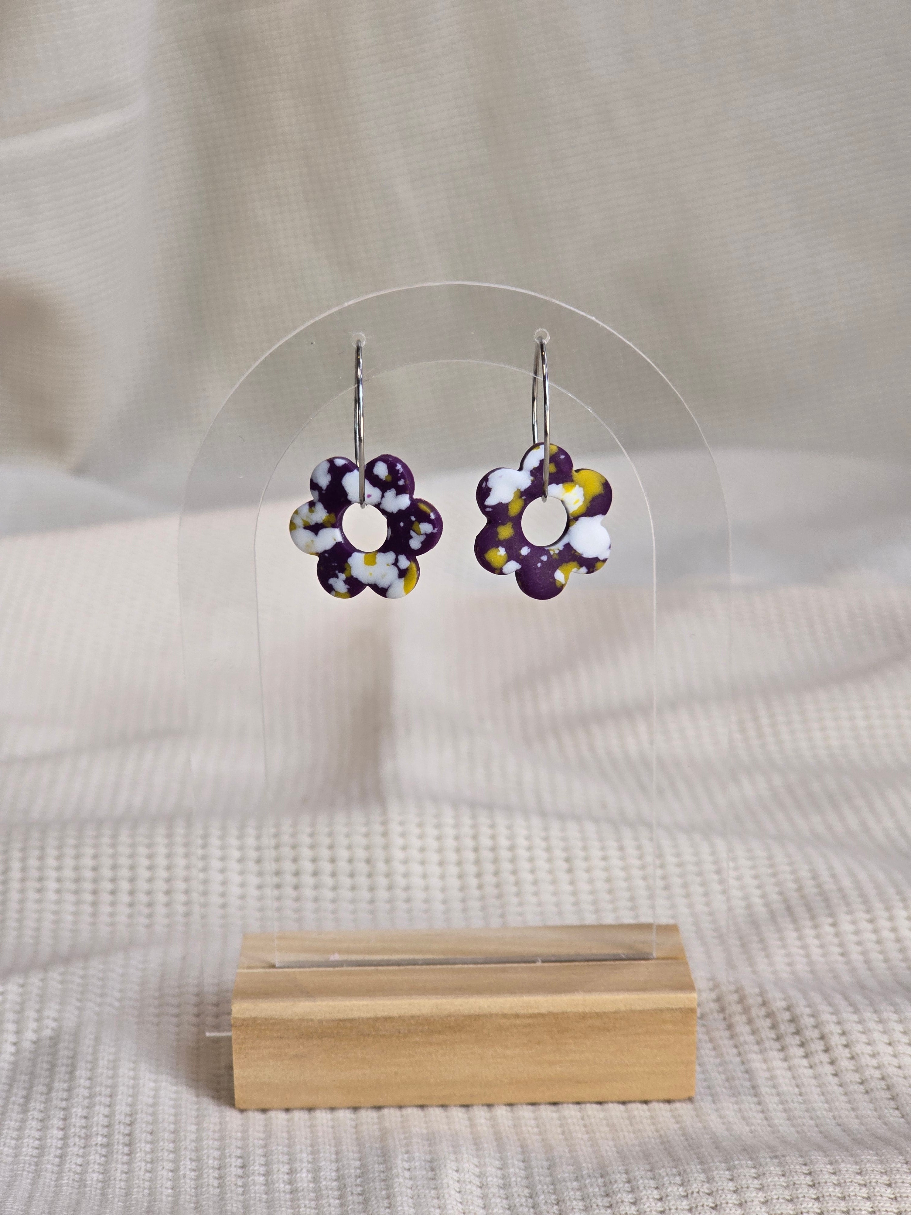 Flower Hoops, oorbellen in diverse kleuren