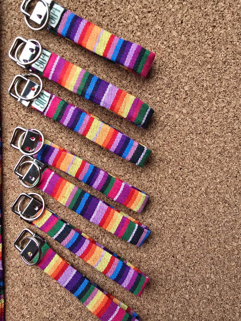 Regenboog telefoonkoord, -keycord en -sleutelhangers, verschillende opties