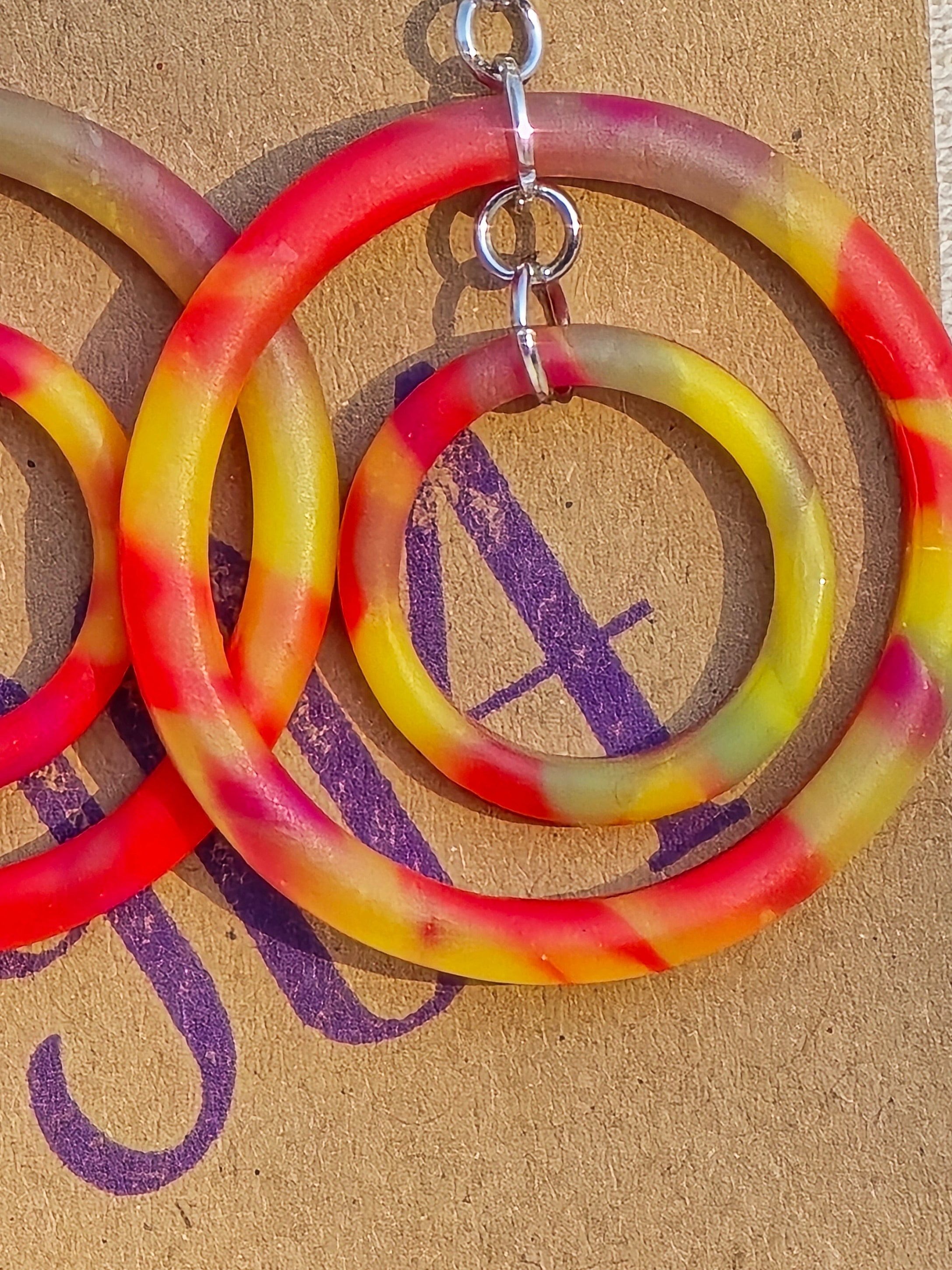 Swirl ringen groot, oorbellen