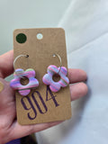 Ring met grotere bloem, oorbellen