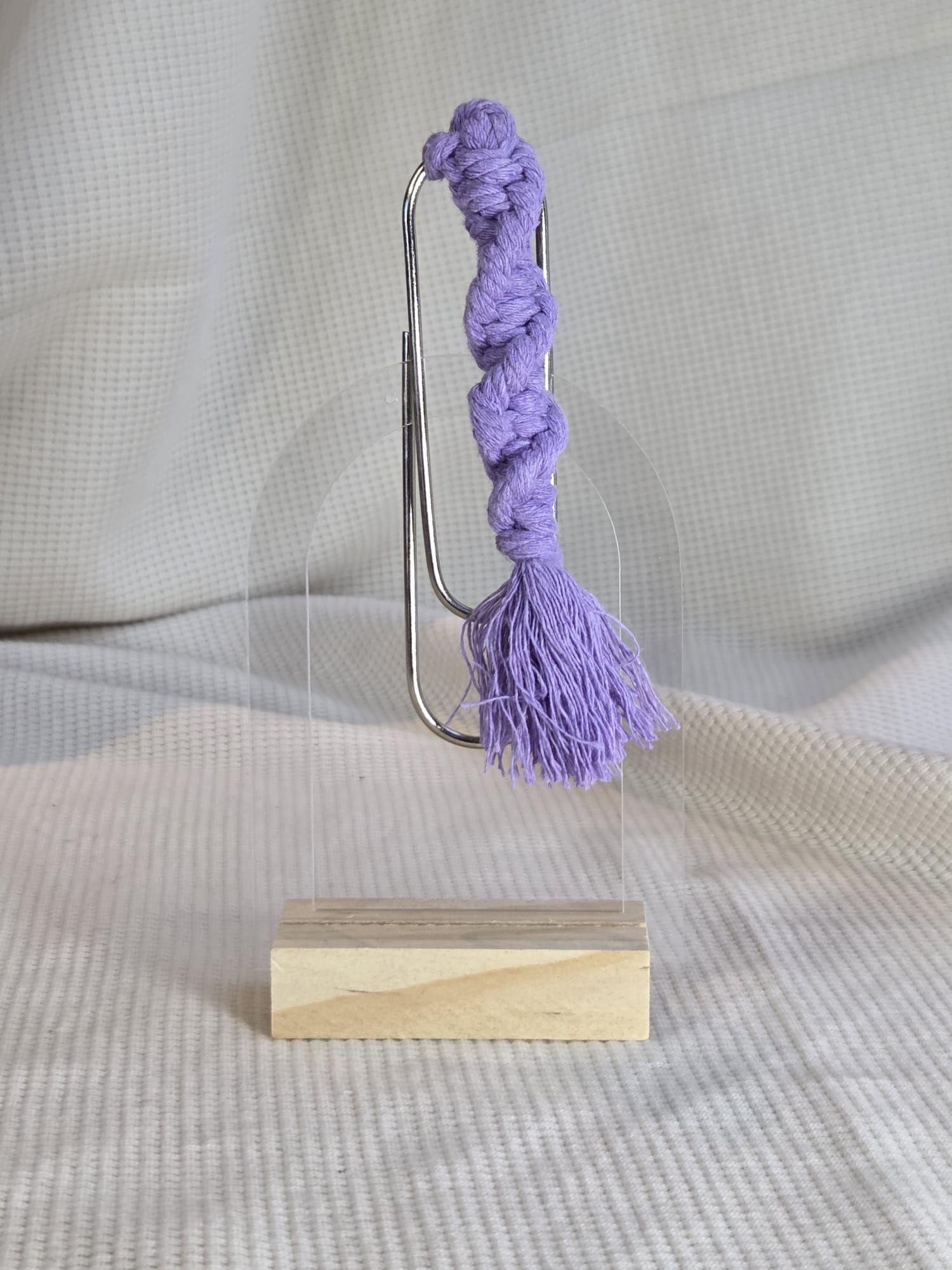 Boekenlegger, macramé