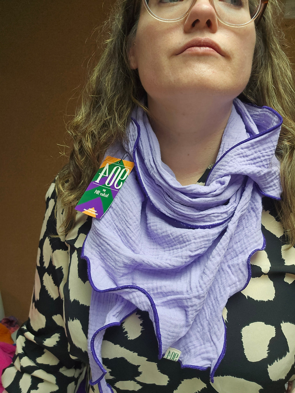 Puntsjaal groot, double gauze
