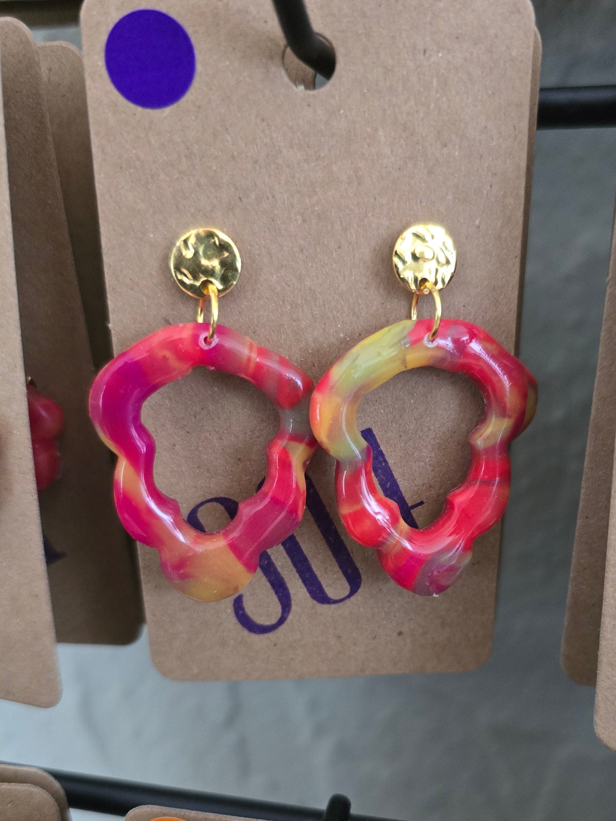 Swirl hangers groot, oorbellen