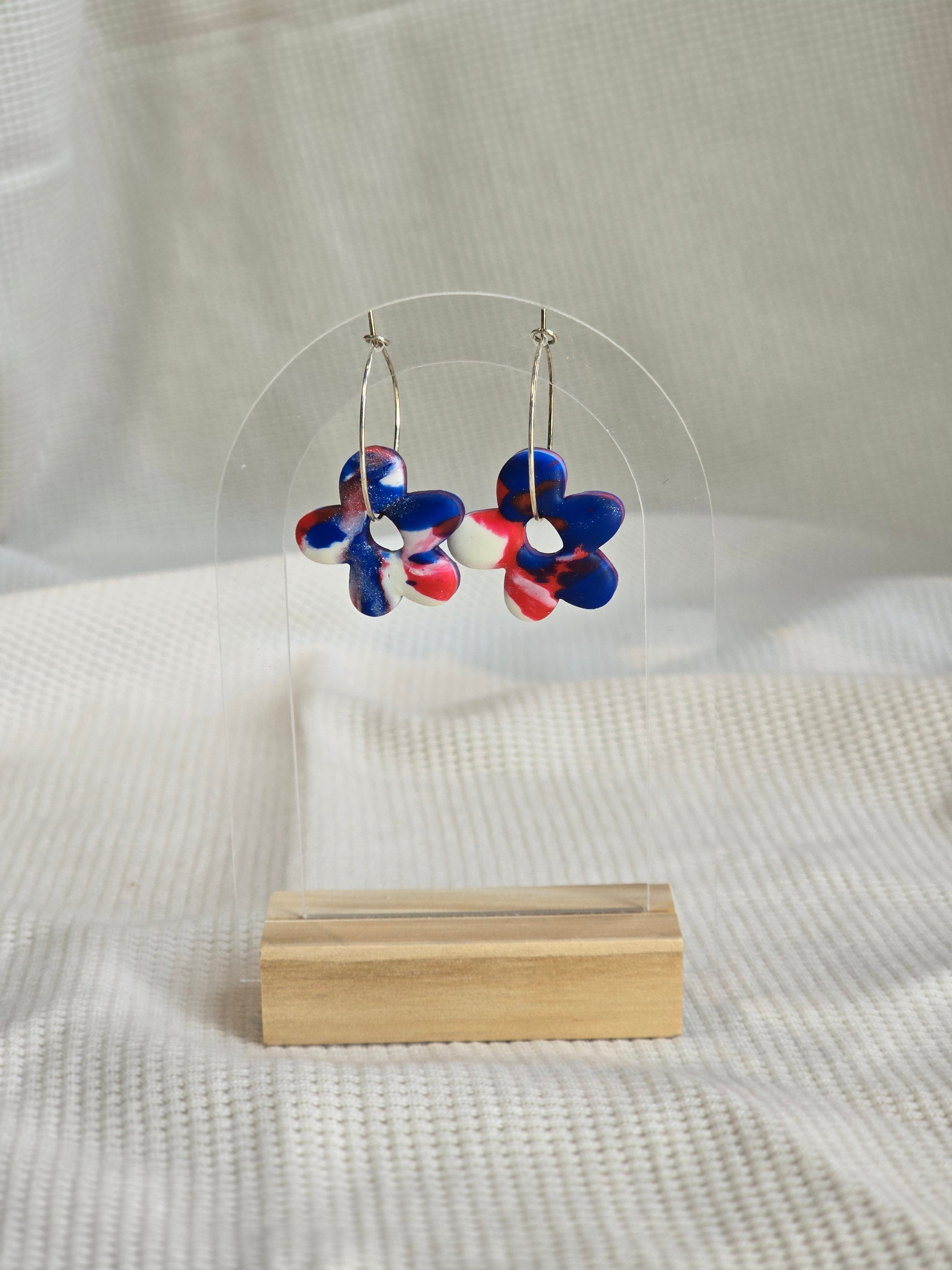 Flower Hoops Large, oorbellen in diverse kleuren