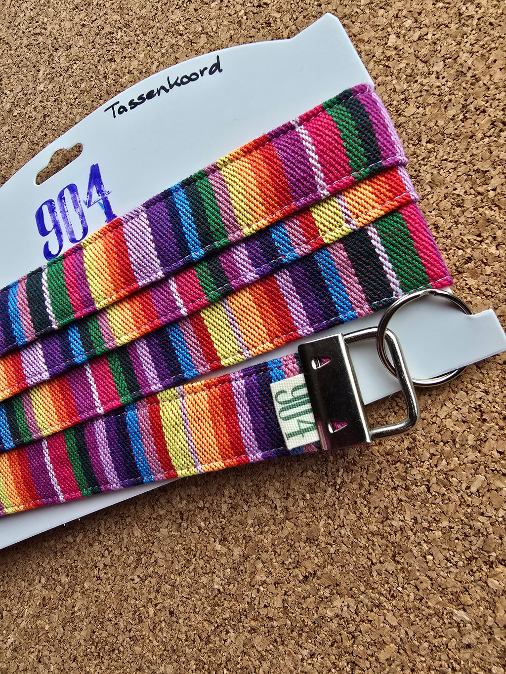 Regenboog telefoonkoord, -keycord en -sleutelhangers, verschillende opties