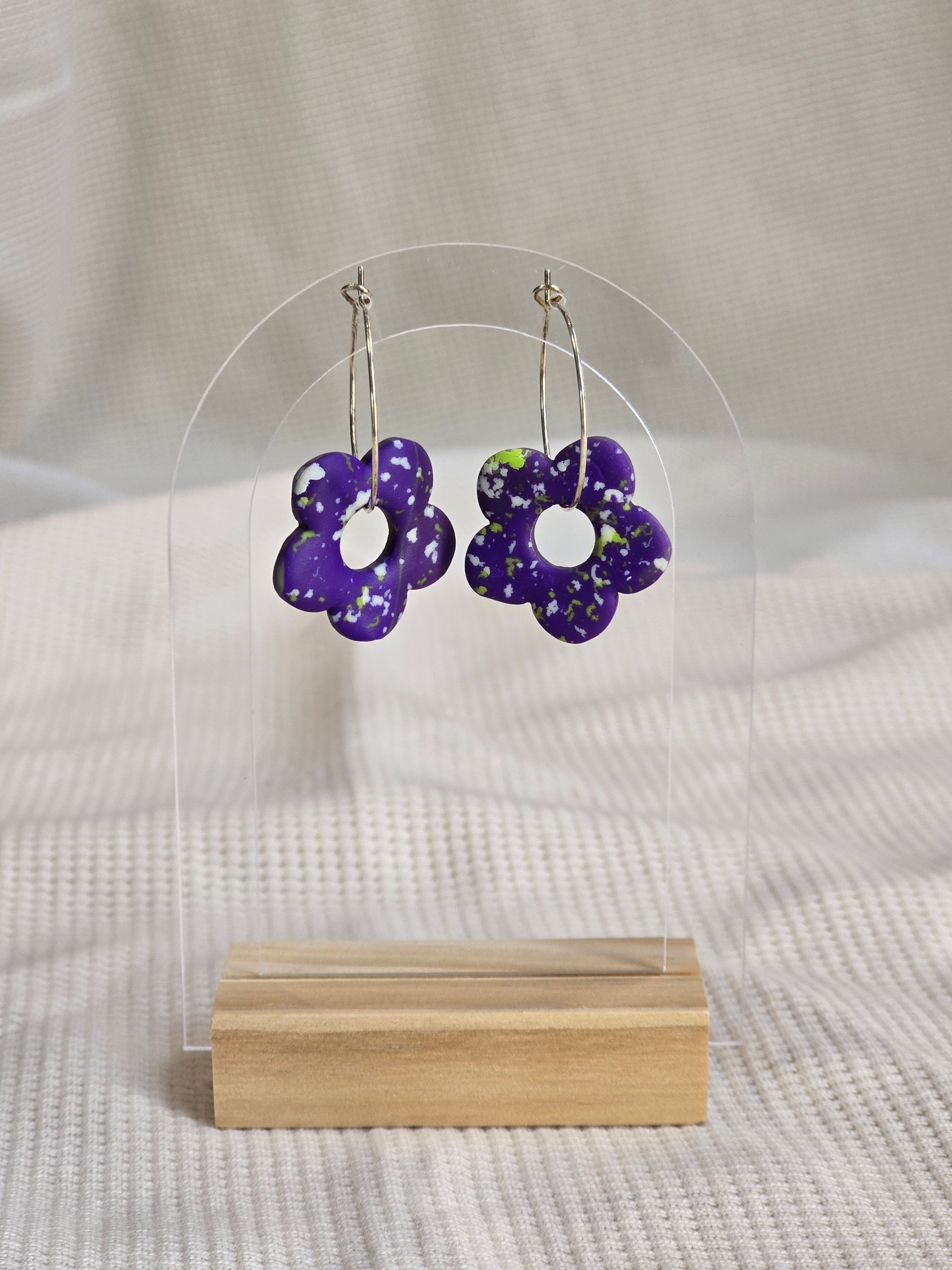 Flower Hoops Large, oorbellen in diverse kleuren