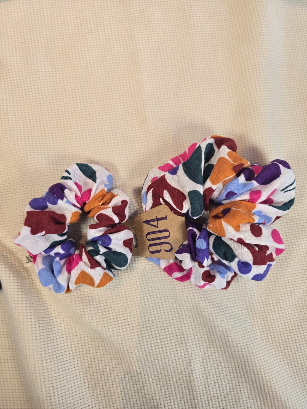 Scrunchies met print, verschillende printjes