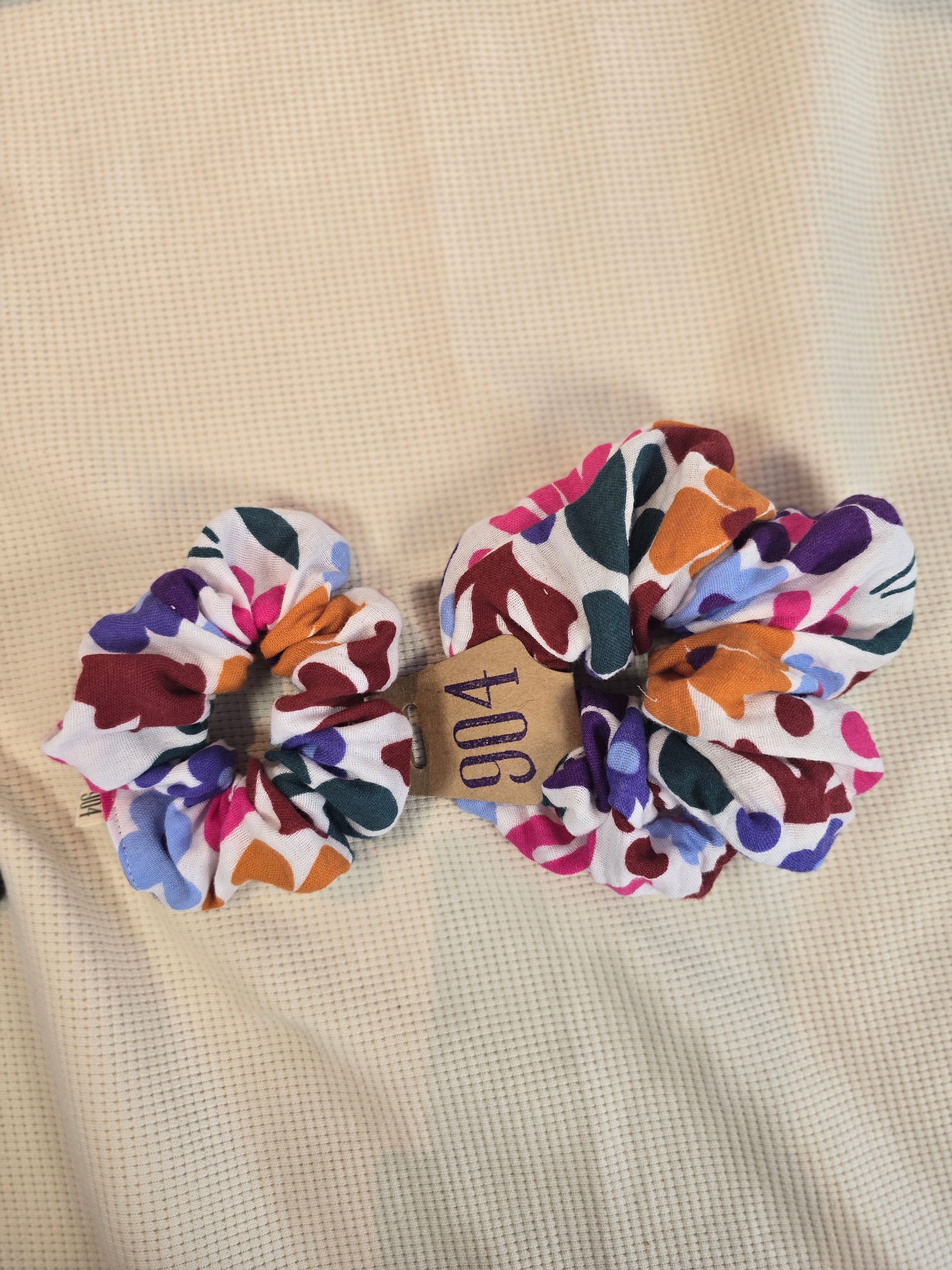 Scrunchies met print, verschillende printjes
