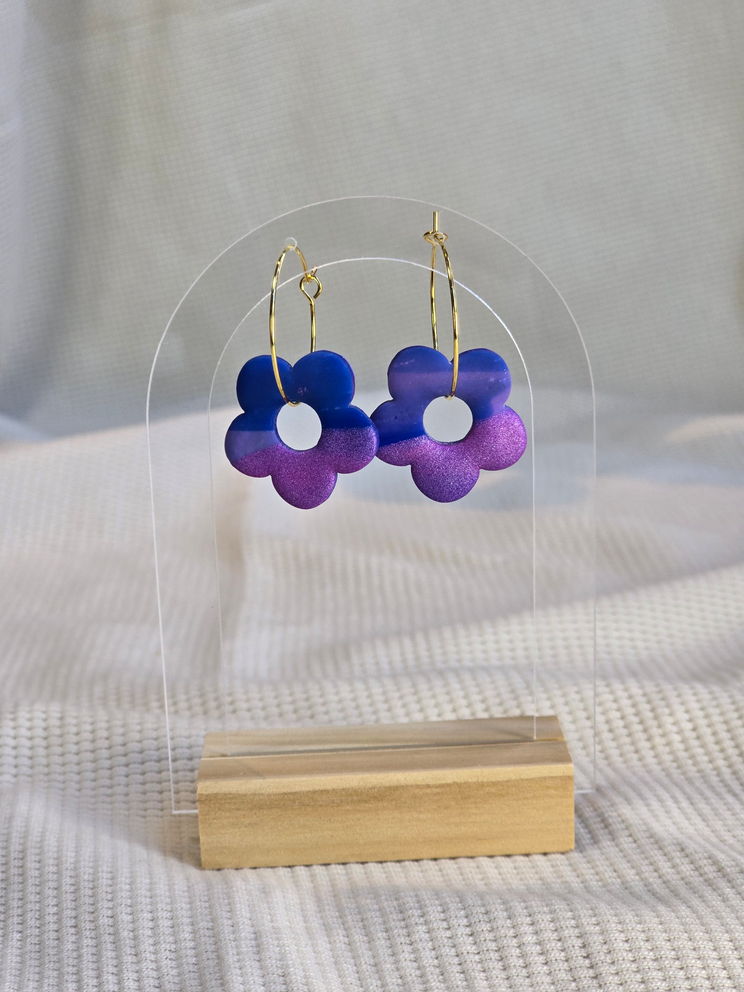 Flower Hoops Large, oorbellen in diverse kleuren